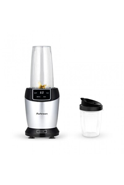 ROHNSON Blender pentru smoothie Nutrimax R599, 1200W, sticle de 700ml și 500ml, capac, 6 lame din titan