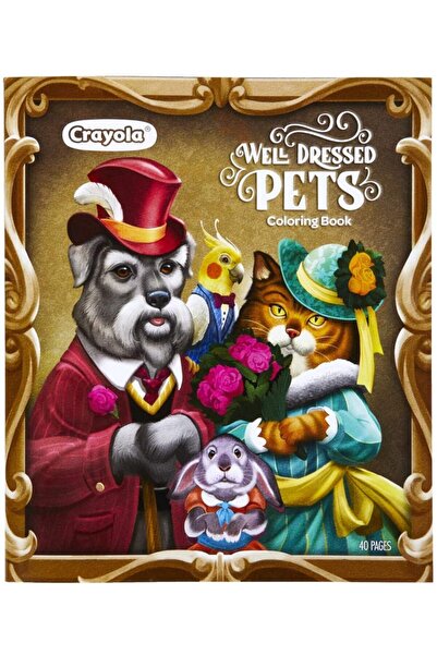 Crayola كتاب تلوين الحيوانات الأليفة الأنيقة - ٤٠ صفحة