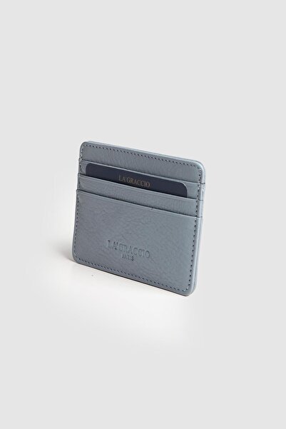 La La'Graccio Paris La'Graccio Paris Men's Night Genuine Leather Handy Card Holder Baby Blue