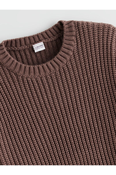 LC Waikiki Özmarka Yeni Sezon Bisiklet Yaka Kız Çocuk Triko Kazak