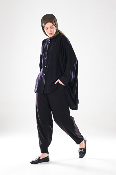 Plistre 2281_Kadın Beli Lastikli Cepli Harem/Şalvar Yoga Pantolon – Rahat Kal...