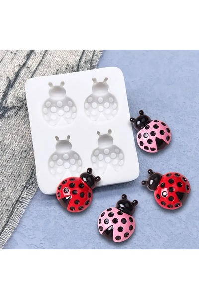 AnkaHobiMarket 4'lü Mini Uğur Böceği Silikon Kalıp (S964)