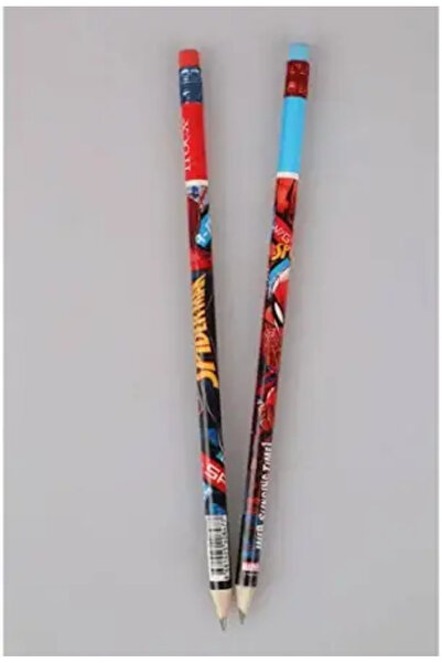 Mikro Örümcek Adam Figürlü Silgili Kurşun Kalem