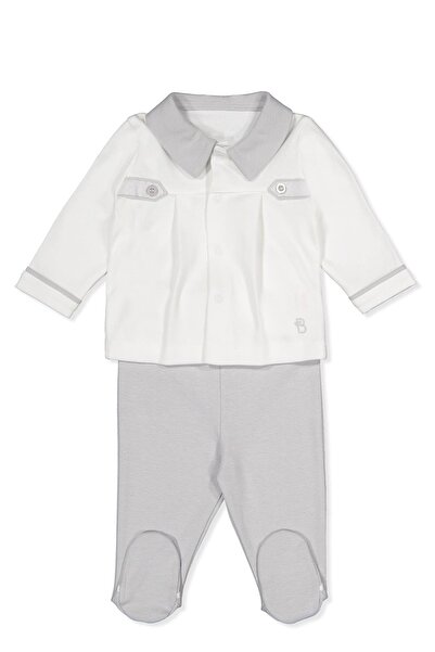 Bebetto طقم بيجامة من قطعتين مع جوارب (رجال) رمادي اللون