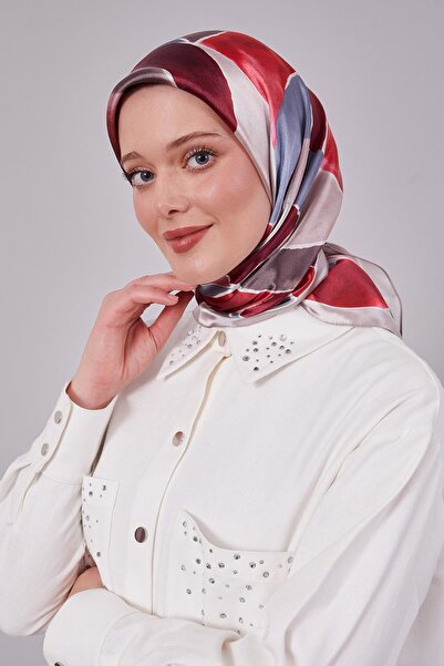 Levidor Mink Geometric Pattern Crystal Scarf