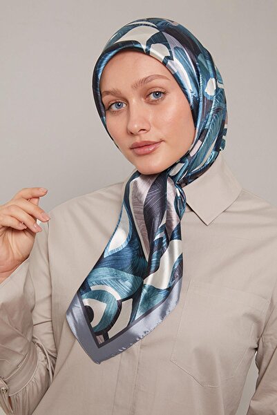 Levidor Блакитний квітковий візерунок Кришталевий шарф