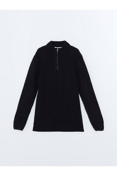 LC Waikiki Marineblauer Strickpullover für Jungen mit Stehkragen. Bewertet zu...