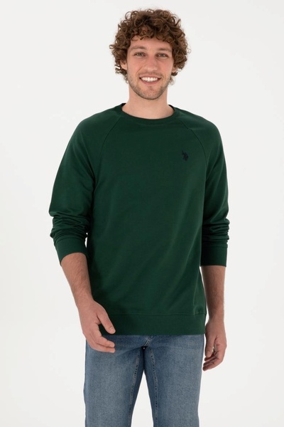 U.S. Polo Assn. % 100 PAMUKLU REGULAR KESİM İNCE BASİC SWEATSHİRT