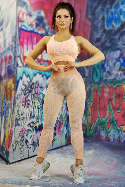 WildFashion Set 2 piese compleu sport din bustiera si colanti cu push-up W600B-5
