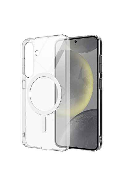 zore Galaxy S24 Fe Case Camera Protected M-Safe Hard Pc Nxxa Porto Cover - Transparent