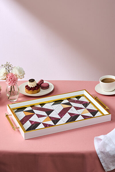 Karaca Niva Dikdörtgen Bordo Tepsi 42 cm