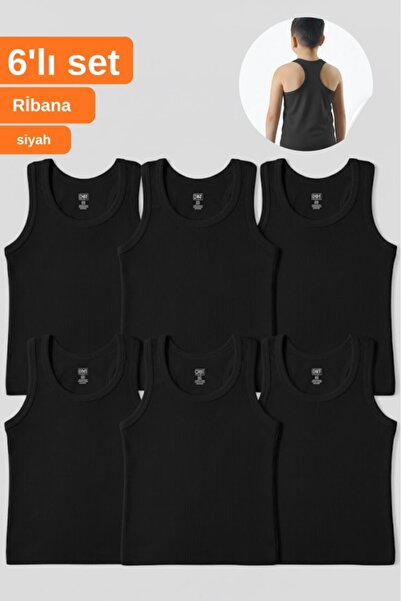 CNT Boy's 6-Piece Ribbed Sports Tank Top