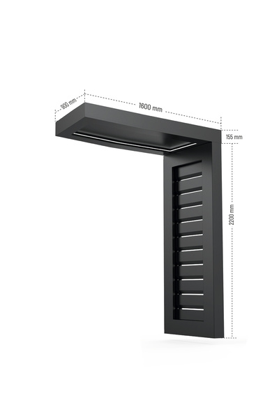 KORRAIN VIELA SUN GÜNEŞ KIRICILI MODEL- ALÜMİNYUM KAPI ÜSTÜ SUNDURMA- 160 CM-SAĞ