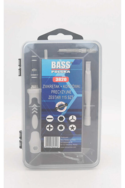 Bass Polska Precision screwdriver and bits set, 115 pieces, 3820