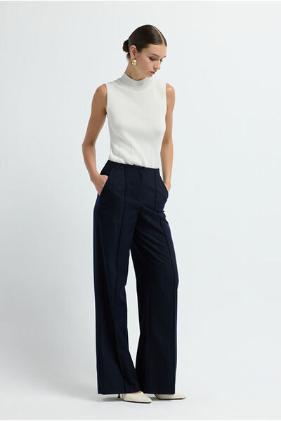 adL Bol Paça Çizgili Pantolon