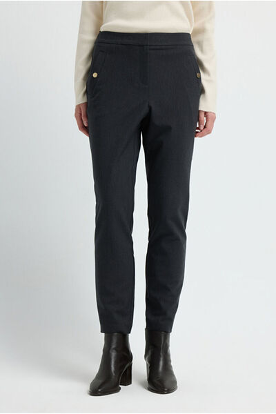 adL Metal Aksesuarlı Cepli Pantolon