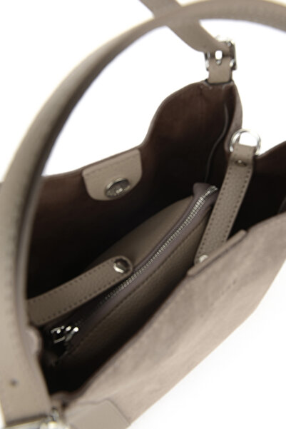 Ziya , Women's Genuine Leather Shoulder and Hand Bag 153979Z5012 Sand