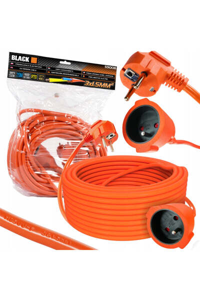 BLACK Prelungitor electric, 20 m 3 x 1,5 mm, IP20, 59008