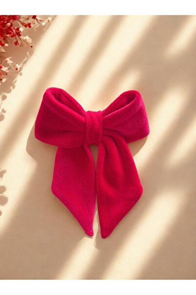 vikivin bebe Kadife Fiyonk Toka El Yapımı Tasarım Tokalar 8 cm Otomatik Klips