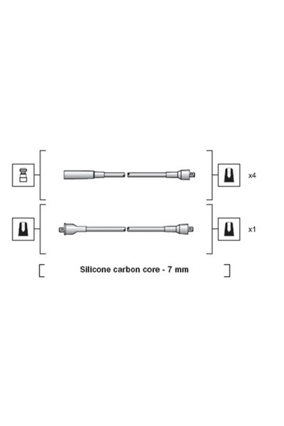 MAGNETI MARELLI Комплект кабели за запалване Lada 1200-1500/1200-1600/Niva Of...