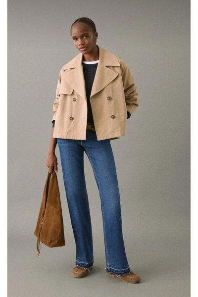 ASL GOLF CLUB Pantaloni de blugi pentru fete talie înaltă croi larg pe picior...