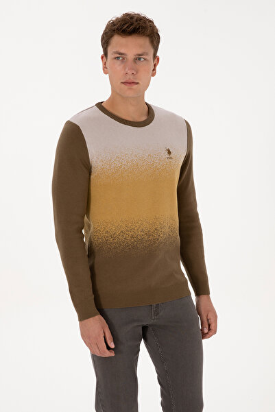 U.S. Polo Assn. Men's Khaki Sweater 50314985-Vr027