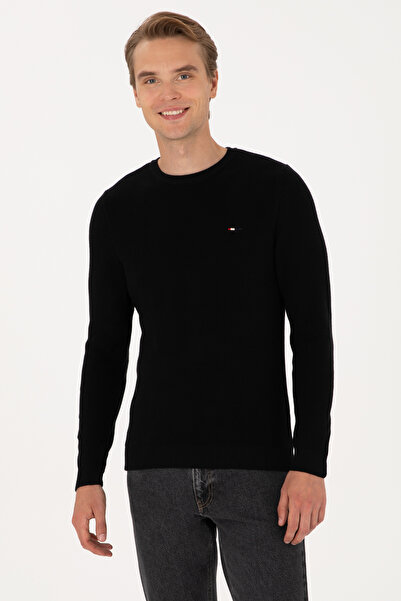 U.S. Polo Assn. Men's Black Basic Sweater 50313667-Vr046