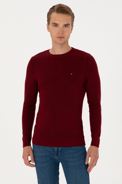 U.S. Polo Assn. Men's Burgundy Basic Sweater 50313667-Vr014