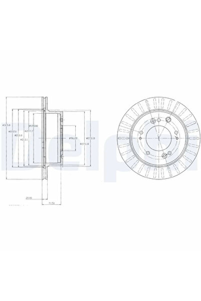 DELPHİ Дискови спирачки Kia Sorento 1 Mitsubishi Pajero Classic
