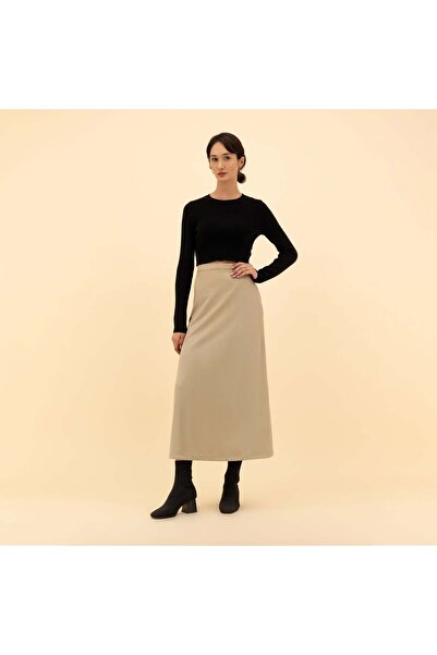 Zinali MAXI SUEDE FLARE SKIRT