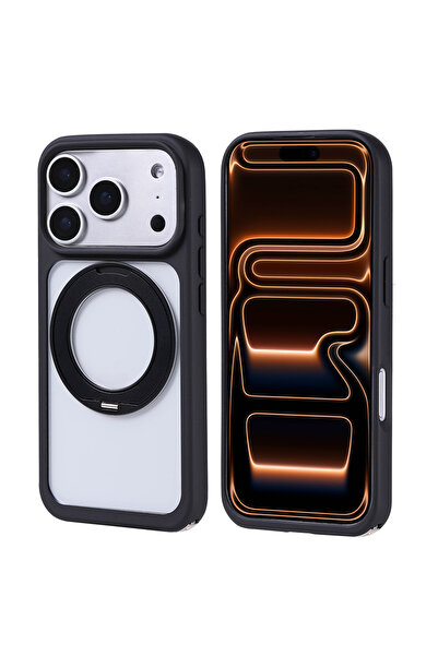 NOVATECH iPhone 17 Pro Kılıf M-Safe Şarj Özellikli Standlı NVTH Piza Silikon ...