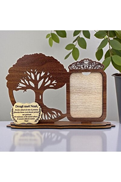 OEM Personalized Photo Frame - Heart and Tree of Life, brown, 30x18 cm