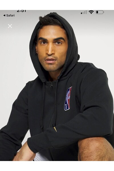 Nike NBA Toronto Raptors Courtside Tam Fermuarlı Polar Erkek Siyah Kapüşonlu Üst DD3307-010