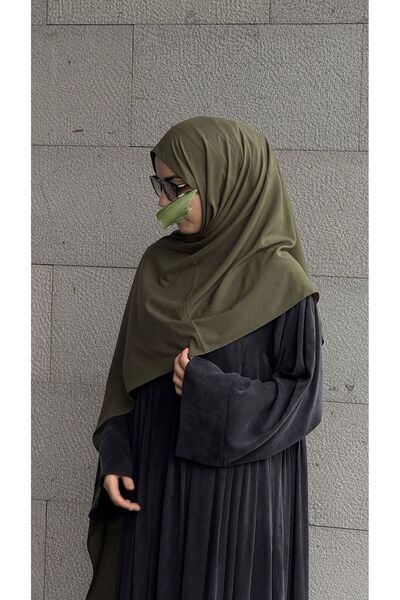 Qalortex Scarf Cotton Soft Shawl - Khaki