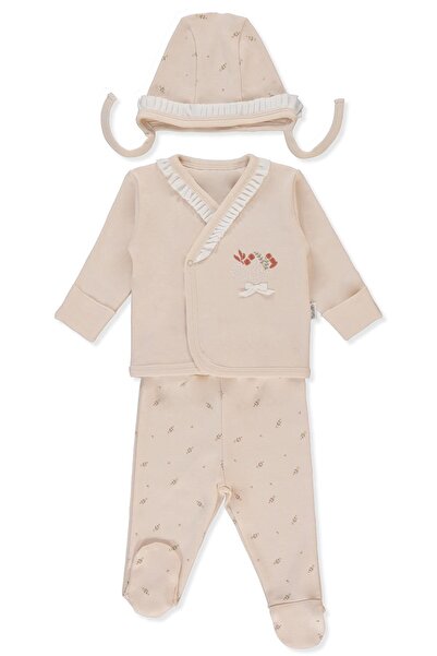 Bebetto طقم زيبين إنترلوك 3 قطع (تاي ني فلوريست) بيج