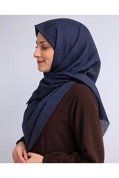 Bilenler Κασκόλ τζιν με σχέδιο – 95x95 εκ., Αντιολισθητικό, Κατάλληλο για χρήση σε όλες τις εποχές Ναυτικό μπλε