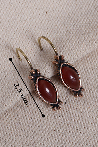 Süspüs Accessories Authentic Earrings with Agate Stone