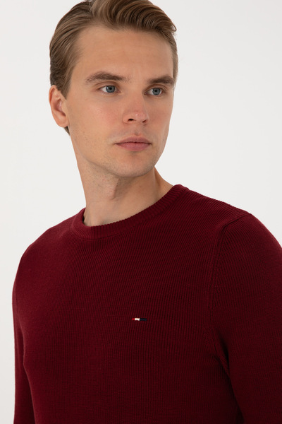 U.S. Polo Assn. Men's Burgundy Basic Sweater 50313667-Vr014