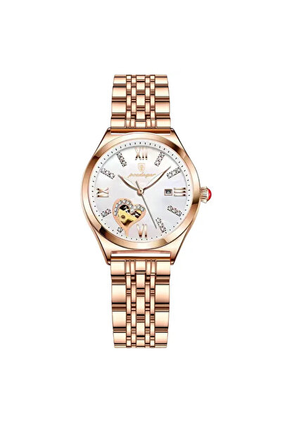 POEDAGAR Ceas dama , otel inoxidabil, auriu, cadran alb