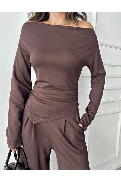 DJANGO STYLE Асиметрична блуза з коміром і брюки