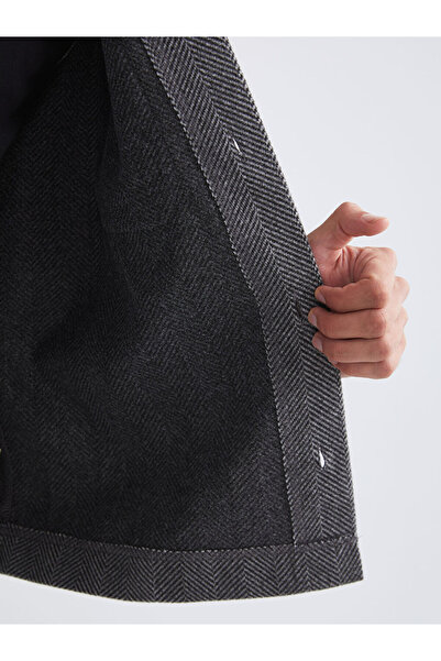 LC Waikiki Anthracite Regular Fit Long Sleeve Men's Shirt Jacket