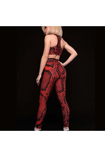 WildFashion 2-piece sports set consisting of a top and snake print tights A770-9993