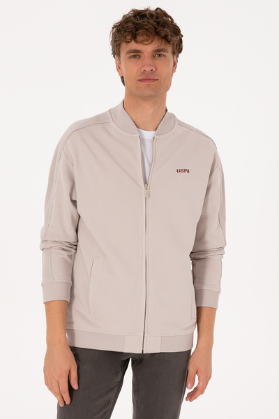 U.S. Polo Assn. Men's Stone Knitted Cardigan 50315612-Vr049