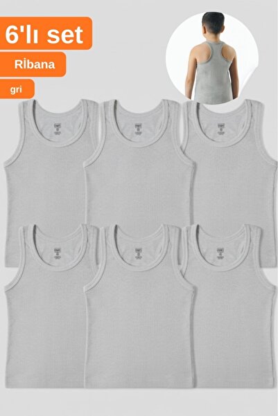 CNT Boy's 6-Piece Ribbed Sports Tank Top