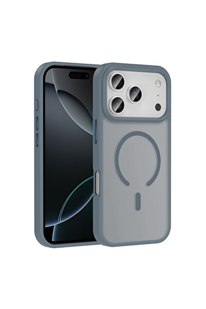 zore iPhone 17 Pro Max Kılıf M-safe Şarj Özellikli Mat Arka Yüzey ASMA Sio Ka...