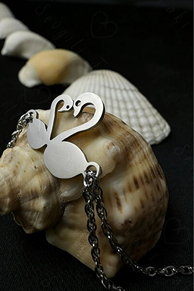 SEVGİLİ TAKI Swan Charmed Rotating Model Steel Chain Bracelet | Pure Series