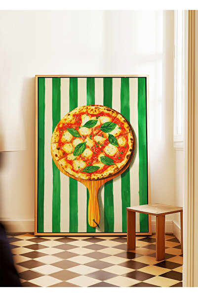 ARTHOUSECOLLECTIVE Margherita - Pizza Koleksiyonu - Tablo Ölçülerinde Çerçeve...