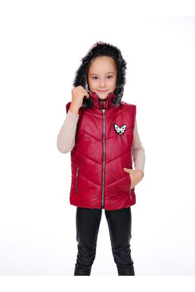 Kamex Girls' Embroidered Winter Puffer Vest