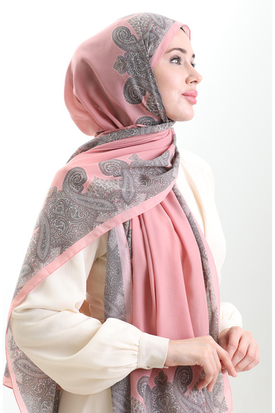 sefamerve Karaca Cotton Shawl 82004-13 Yavruağzı