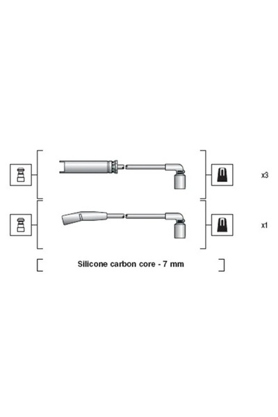 MAGNETI MARELLI Set Cablaj Aprinder Chevrolet Aveo / Kalos Limuzina